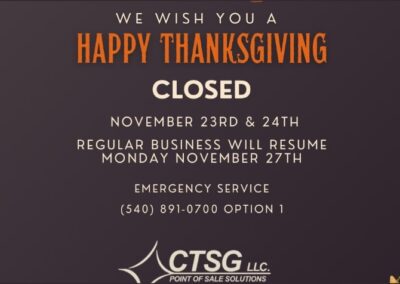 Holiday Closure – November 23rd & 24th